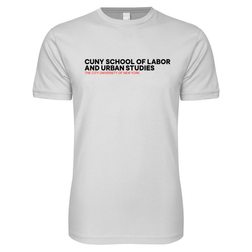 Next Level White SoftStyle T Shirt-SLU Logotype
