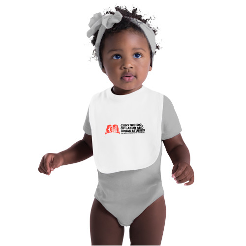 White Baby Bib-SLU CUNY Stacked