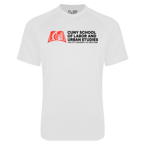 Under Armour White Tech Tee-SLU CUNY Stacked
