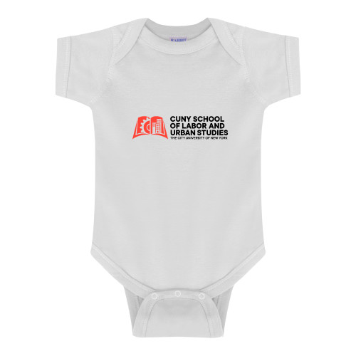 White Infant Onesie-SLU CUNY Stacked