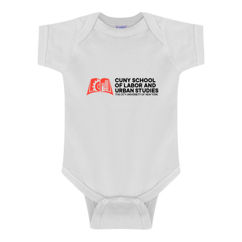 White Infant Onesie-SLU CUNY Stacked