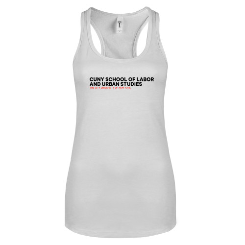 Next Level Racerback Tank White-SLU Logotype