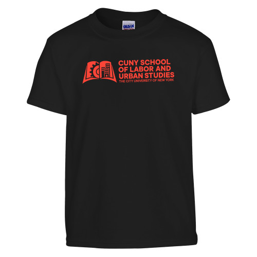 Youth Black T Shirt-SLU CUNY Stacked