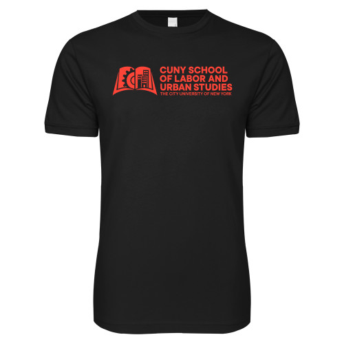 Next Level Black SoftStyle T Shirt-SLU CUNY Stacked