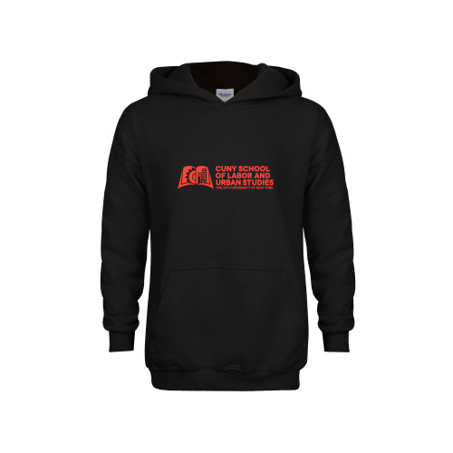 Youth Black Fleece Hoodie-SLU CUNY Stacked