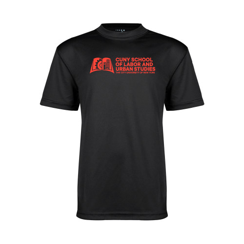 Youth Performance Black Tee-SLU CUNY Stacked