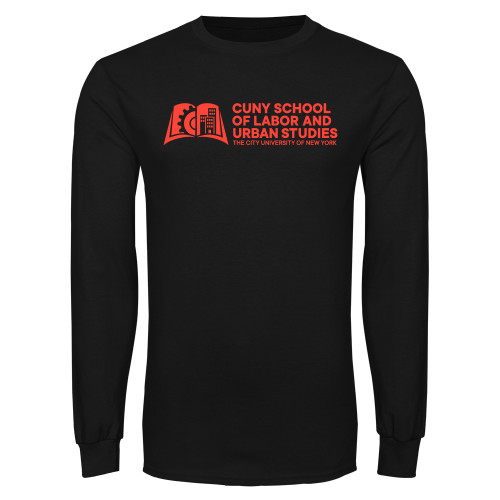 Black Long Sleeve T Shirt-SLU CUNY Stacked
