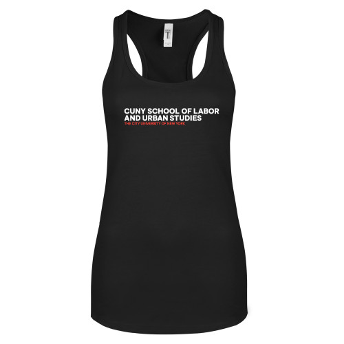 Next Level Womens Black Racerback Tank -SLU Logotype