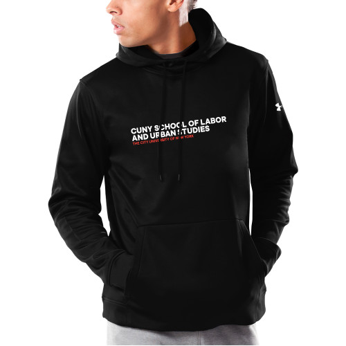 Under Armour Black Armour Fleece Hoodie-SLU Logotype