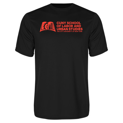 Black Performance Tee-SLU CUNY Stacked
