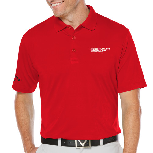 Callaway Red Opti Dri Chev Polo-SLU Logotype