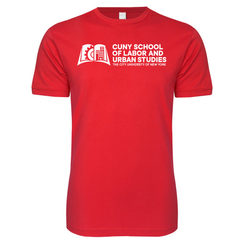 Next Level Red Softstyle T Shirt-SLU CUNY Stacked