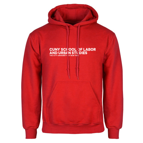 Red Fleece Hoodie-SLU Logotype