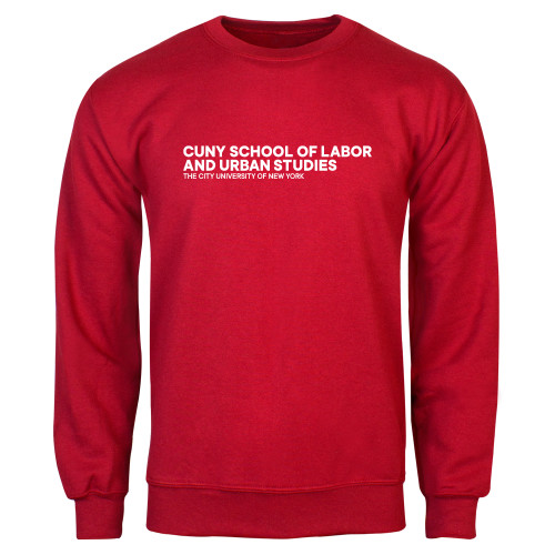 Red Fleece Crew-SLU Logotype