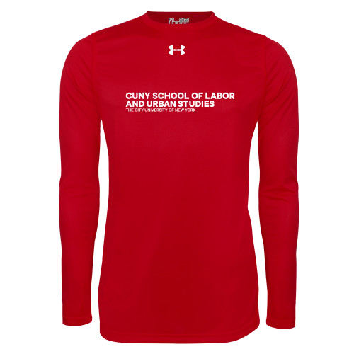 Under Armour Red Long Sleeve Tech Tee-SLU Logotype