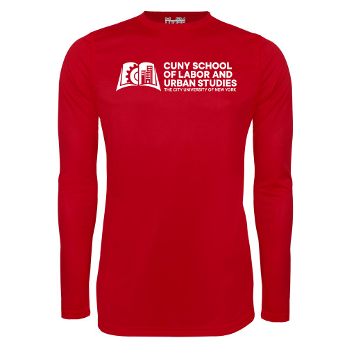 Under Armour Red Long Sleeve Tech Tee-SLU CUNY Stacked