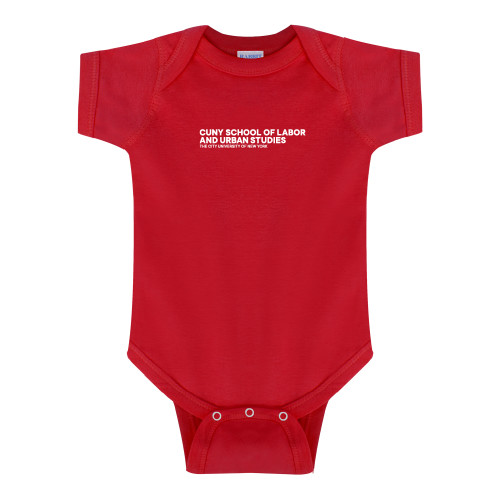 Red Infant Onesie-SLU Logotype