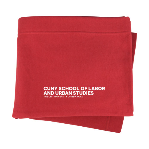 Red Sweatshirt Blanket-SLU Logotype