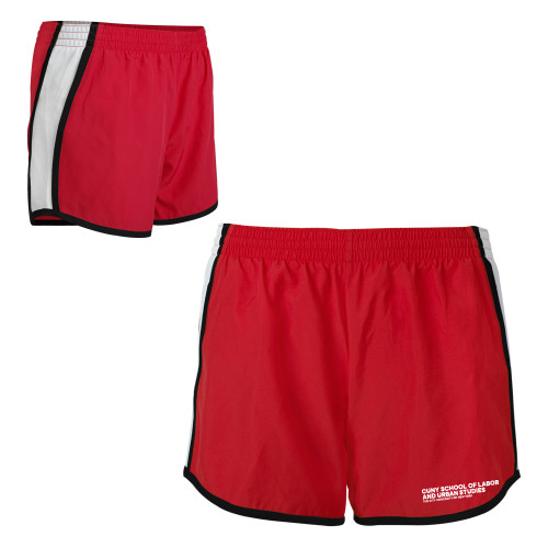 Womens Red/White Team Short-SLU Logotype
