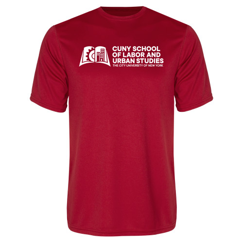 Red Performance Tee-SLU CUNY Stacked