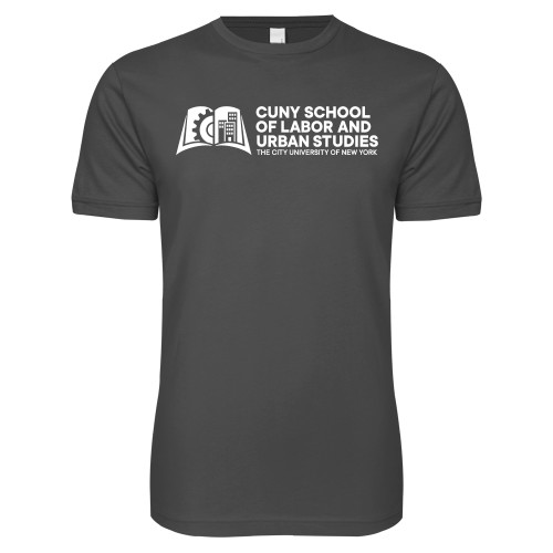 Next Level Charcoal SoftStyle T Shirt-SLU CUNY Stacked