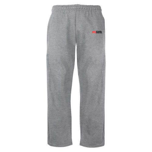 Grey Fleece Open Bottom Pant-SLU CUNY Stacked