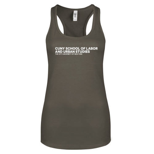 Next Level Womens Charcoal Racerback Tank-SLU Logotype