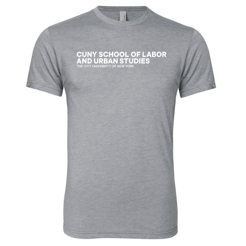 Next Level Heather Grey Triblend Tee-SLU Logotype