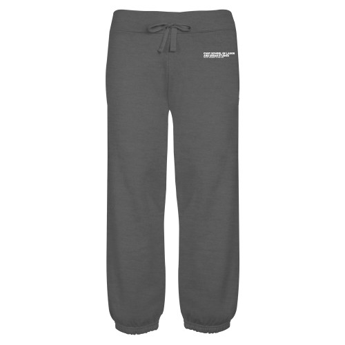 ENZA Womens Dark Heather Banded Fleece Capri-SLU Logotype