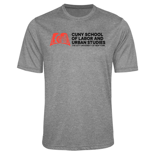 Grey Heather Performance Contender Tee-SLU CUNY Stacked