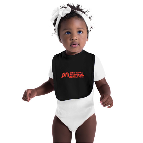 Black Baby Bib-SLU CUNY Stacked