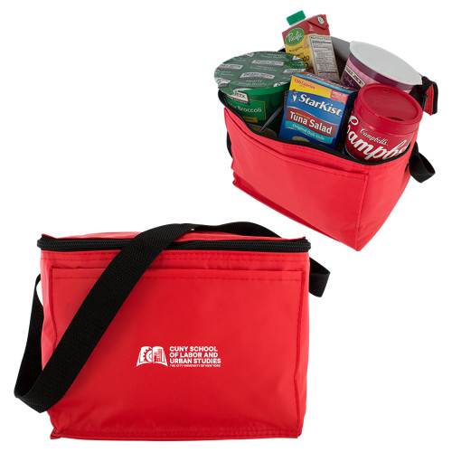 Six Pack Red Cooler-SLU CUNY Stacked