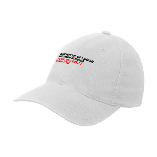 White Flexfit Structured Low Profile Hat-SLU Logotype