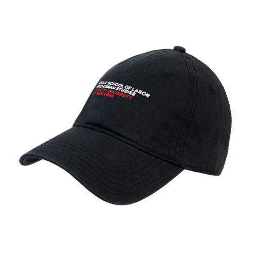 Black Unstructured Adjustable Low Profile Hat-SLU Logotype