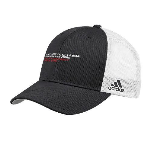 Adidas Black Structured Adjustable Mesh Hat-SLU Logotype