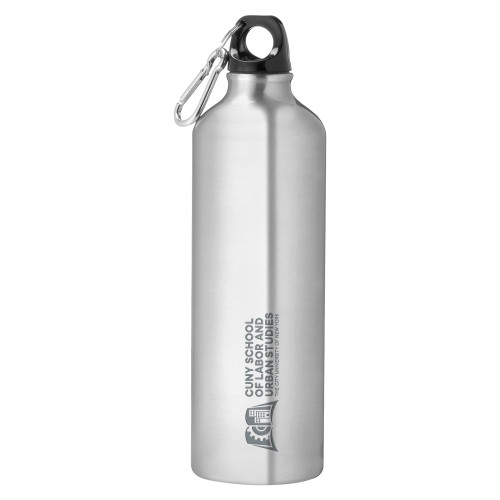 Venture Aluminum Silver Bike Bottle 26oz-SLU CUNY Stacked Engraved