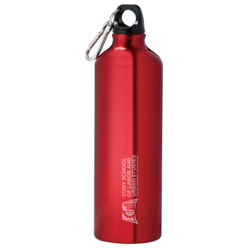 Venture Aluminum Red Bike Bottle 26oz-SLU CUNY Stacked Engraved