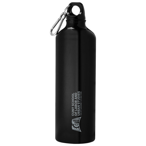 Venture Aluminum Black Bike Bottle 26oz-SLU CUNY Stacked Engraved