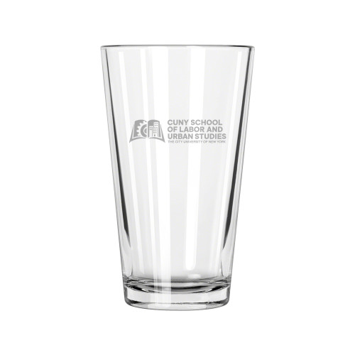 Libbey Glass 16oz-SLU CUNY Stacked Engraved