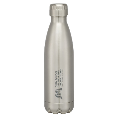 Swig Stainless Steel Silver Bottle 16oz-SLU CUNY Stacked Engraved
