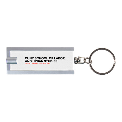 Turbo White Flashlight Key Holder-SLU Logotype