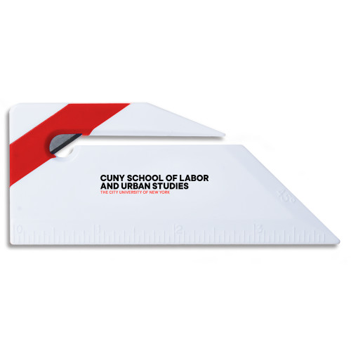 Angled Red Stripe Letter Opener-SLU Logotype