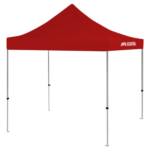 9 ft x 9 ft Red Tent-SLU CUNY Stacked