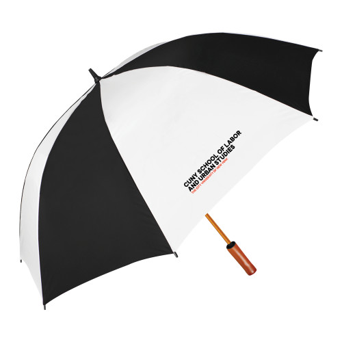 64 Inch Black/White Umbrella-SLU Logotype