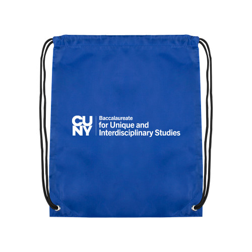 Royal Drawstring Backpack-CUNY Baccalaureate Primary Mark