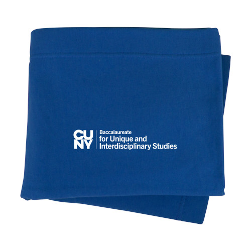Royal Sweatshirt Blanket-CUNY Baccalaureate Primary Mark