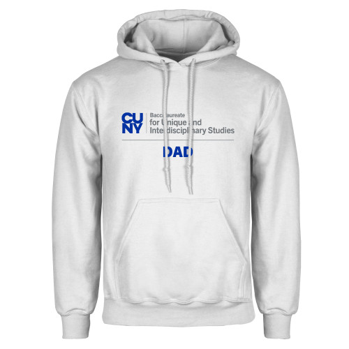 White Fleece Hoodie-CUNY BA - Dad