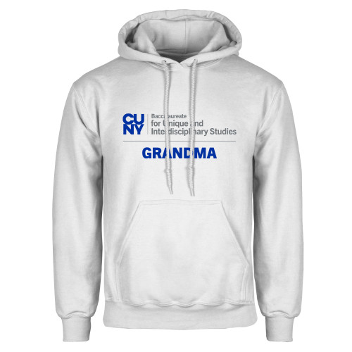 White Fleece Hoodie-CUNY BA - Grandma