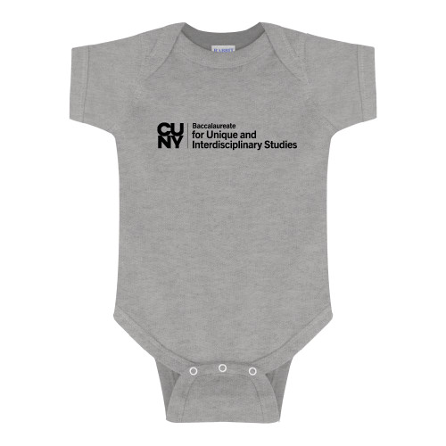Grey Infant Onesie-CUNY Baccalaureate Primary Mark