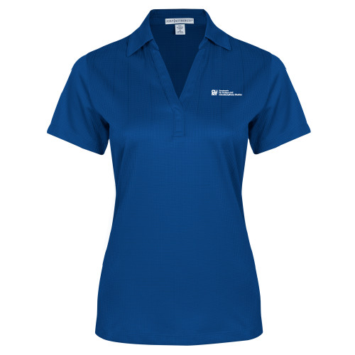 Womens Royal Performance Fine Jacquard Polo-CUNY Baccalaureate Primary Mark